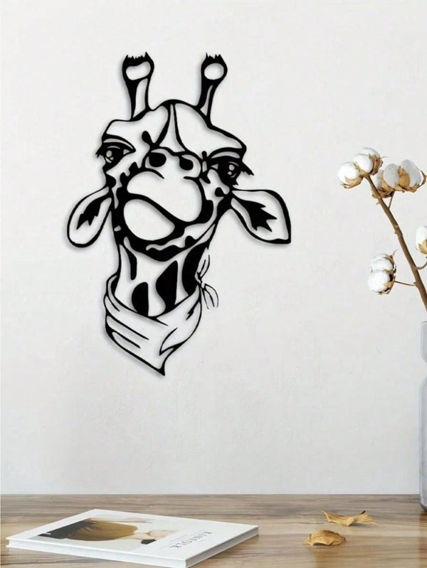 1 piece of black metal wrought iron home decoration cute deer head decoration wall decoration, suitable for living room, bedroom and other room decoration, exquisite personalized gifts, suitable for animal lovers and friends