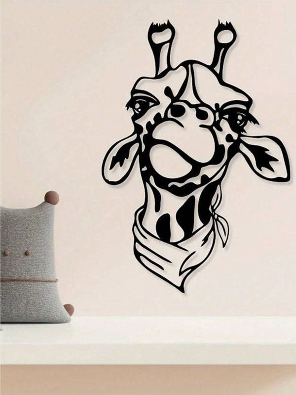 1 piece of black metal wrought iron home decoration cute deer head decoration wall decoration, suitable for living room, bedroom and other room decoration, exquisite personalized gifts, suitable for animal lovers and friends