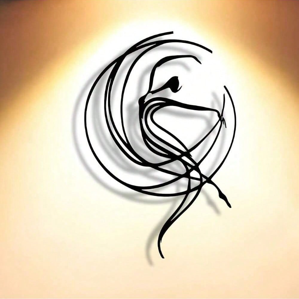 1pc Elegant Minimalist Iron Wall Art, Modern Sensual Female Dancer Silhouette Metal Plaque, Versatile Hanging Decor For Office, Living Room, Bedroom, Patio, Kitchen, Storefront, Cafe, Dance Hall, Bar, Country Farmhouse Wall Ornament, Ideal For Housewarmin Main image