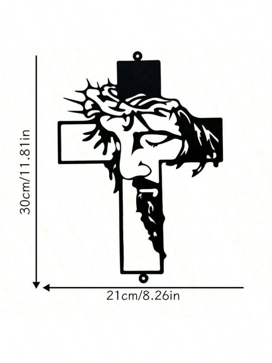 1 metal cross symbol wall decoration, suitable for Halloween, Easter, Thanksgiving decoration, can also be used for office, restaurant, lobby wall decoration, holiday room decoration.