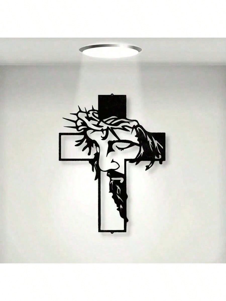 1 metal cross symbol wall decoration, suitable for Halloween, Easter, Thanksgiving decoration, can also be used for office, restaurant, lobby wall decoration, holiday room decoration.