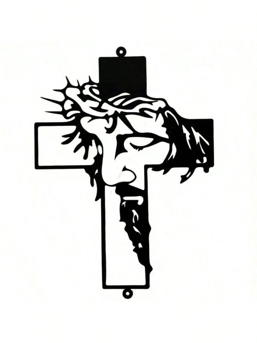 1 metal cross symbol wall decoration, suitable for Halloween, Easter, Thanksgiving decoration, can also be used for office, restaurant, lobby wall decoration, holiday room decoration.