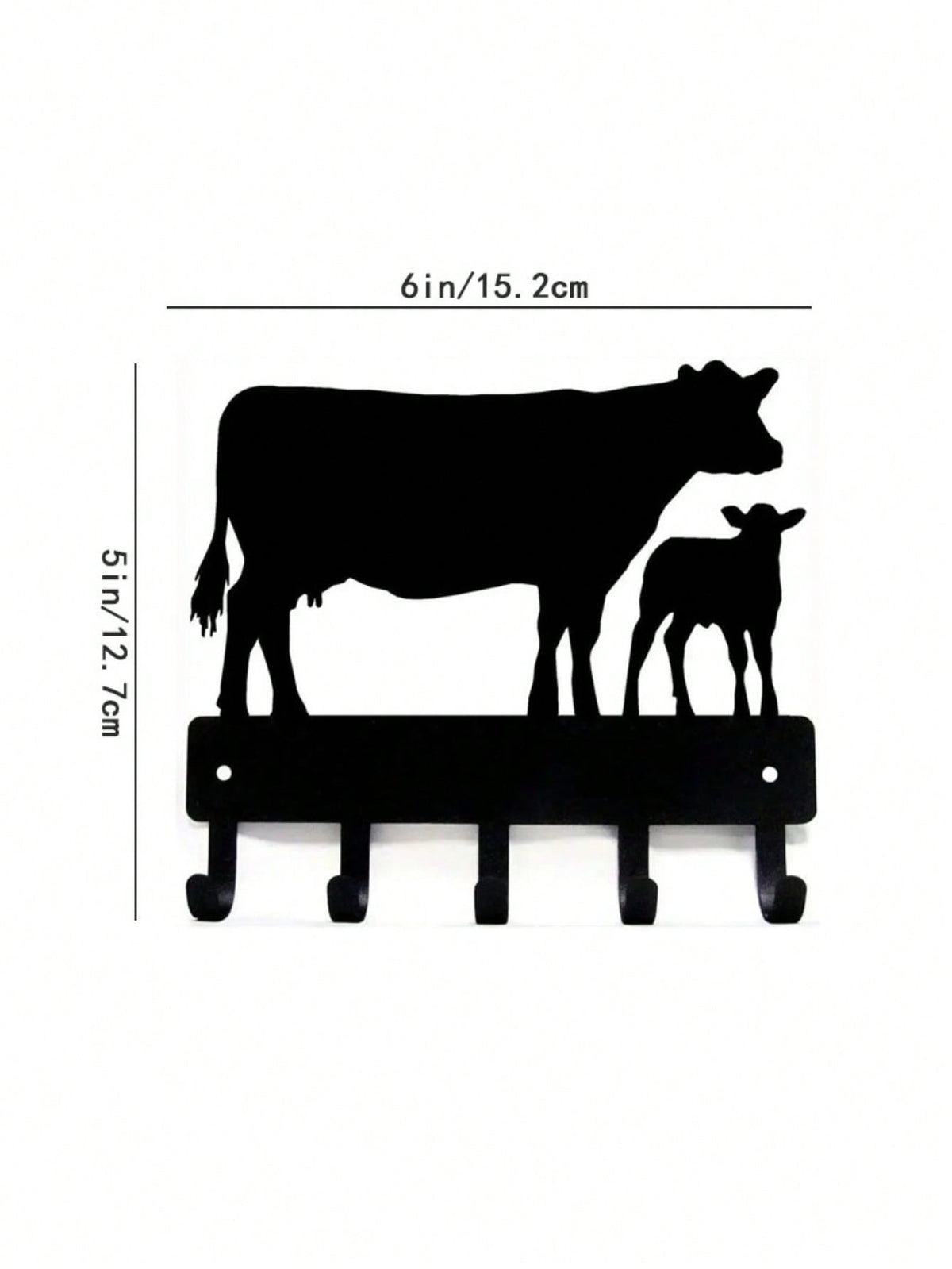 "1pc Cow Shaped Wall Hook - Cute Animal Wall Hooks for Keys, Hats & Decor, Farmhouse Bathroom & Bedroom Organization, SHEIN Home Accessories"