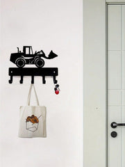 "1PC/2pcs Excavator-Shaped Wall Hook - Fun & Decorative Metal Hooks For Bedroom, Nursery, Entryway - Durable & Easy To Install, Space-Saving Organizer For Coats, Bags, Hats - Cute Construction Theme Decor"