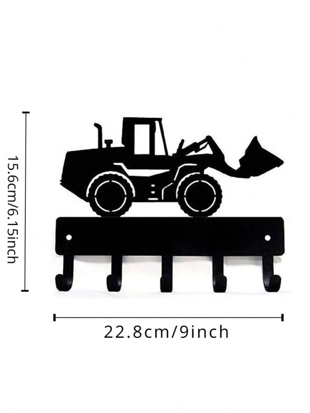 "1PC/2pcs Excavator-Shaped Wall Hook - Fun & Decorative Metal Hooks For Bedroom, Nursery, Entryway - Durable & Easy To Install, Space-Saving Organizer For Coats, Bags, Hats - Cute Construction Theme Decor"
