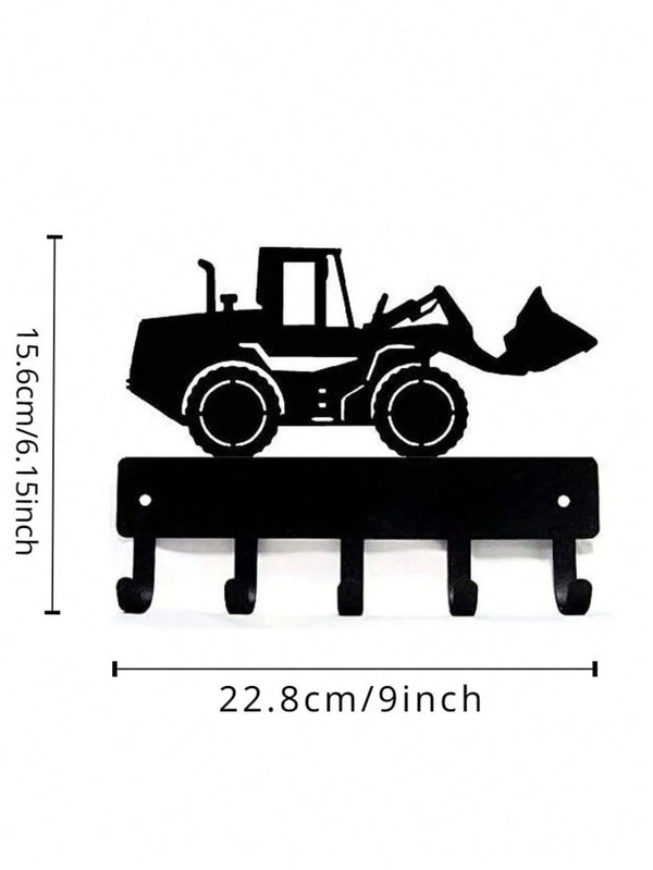 "1PC/2pcs Excavator-Shaped Wall Hook - Fun & Decorative Metal Hooks For Bedroom, Nursery, Entryway - Durable & Easy To Install, Space-Saving Organizer For Coats, Bags, Hats - Cute Construction Theme Decor"