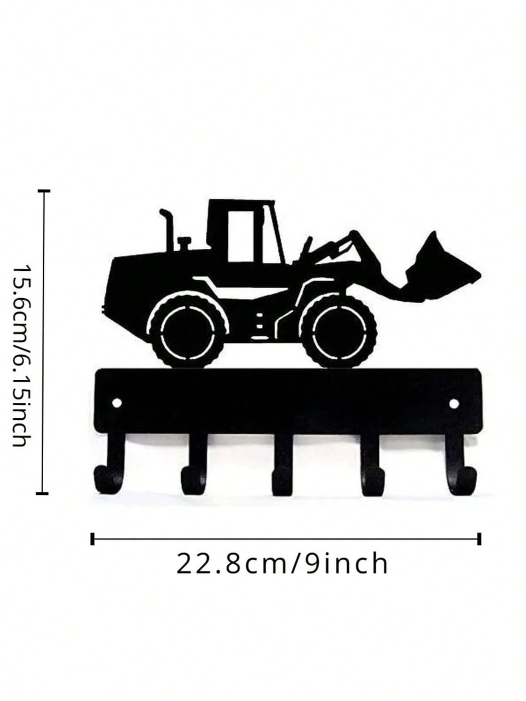 "1PC/2pcs Excavator-Shaped Wall Hook - Fun & Decorative Metal Hooks For Bedroom, Nursery, Entryway - Durable & Easy To Install, Space-Saving Organizer For Coats, Bags, Hats - Cute Construction Theme Decor"