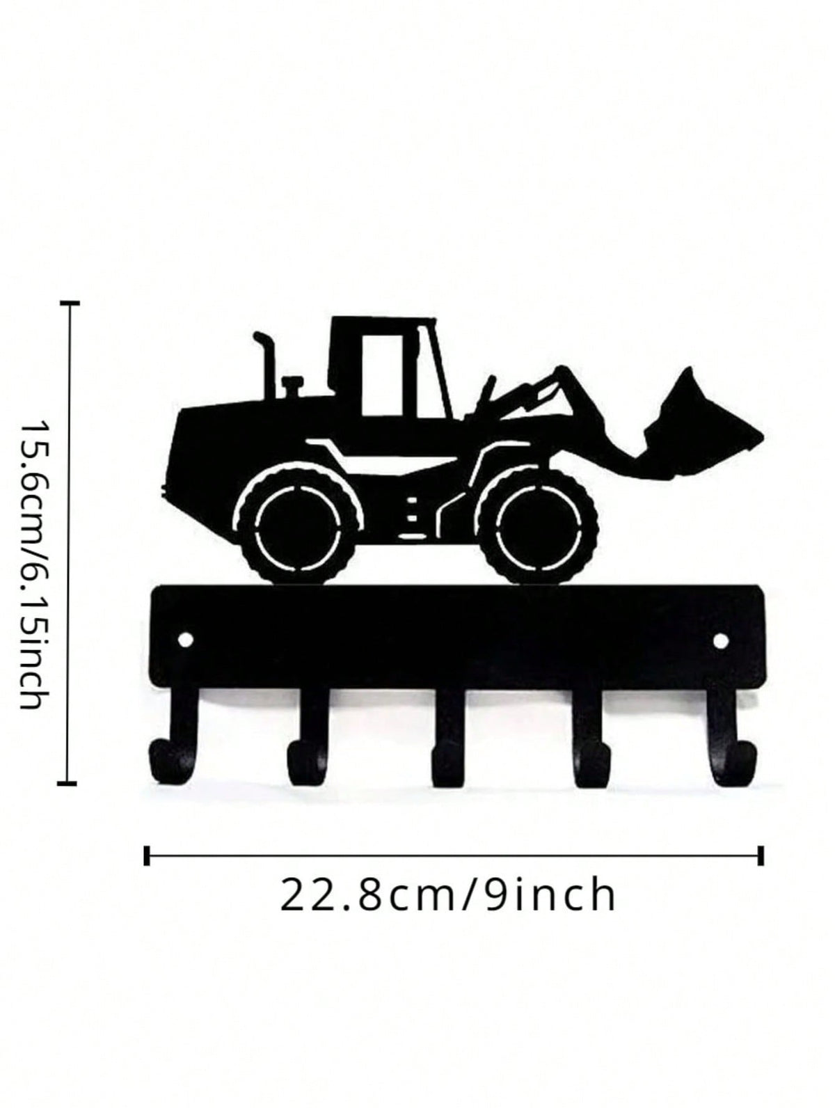 "1PC/2pcs Excavator-Shaped Wall Hook - Fun & Decorative Metal Hooks For Bedroom, Nursery, Entryway - Durable & Easy To Install, Space-Saving Organizer For Coats, Bags, Hats - Cute Construction Theme Decor"