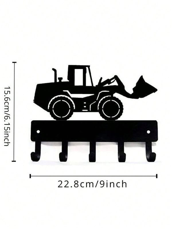 "1PC/2pcs Excavator-Shaped Wall Hook - Fun & Decorative Metal Hooks For Bedroom, Nursery, Entryway - Durable & Easy To Install, Space-Saving Organizer For Coats, Bags, Hats - Cute Construction Theme Decor"