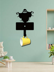 "1 Piece Stylish Black Metal Wall Hook Decor - Rust-Resistant Hanging Ornament For Living Room, Bedroom, Festival | Boho Chic Home Decor, Gothic Shelf Hanger, Aesthetic Wall Art"