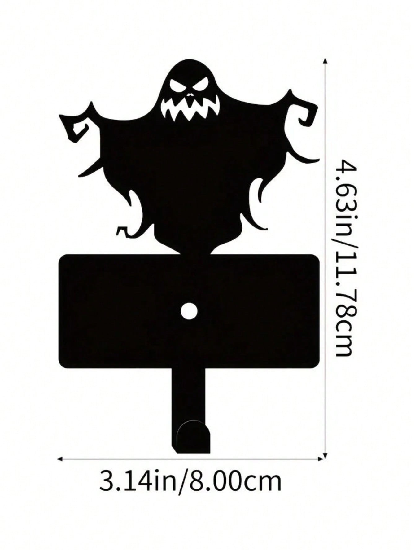 "1 Piece Stylish Black Metal Wall Hook Decor - Rust-Resistant Hanging Ornament For Living Room, Bedroom, Festival | Boho Chic Home Decor, Gothic Shelf Hanger, Aesthetic Wall Art"