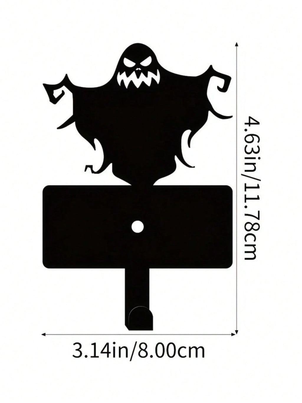 "1 Piece Stylish Black Metal Wall Hook Decor - Rust-Resistant Hanging Ornament For Living Room, Bedroom, Festival | Boho Chic Home Decor, Gothic Shelf Hanger, Aesthetic Wall Art"