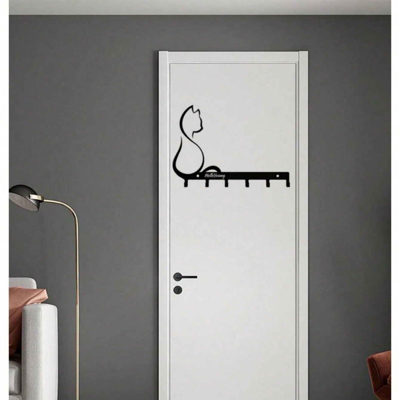 1pc Metal Wall Hook - Cat Claw Design, Versatile Hanging Storage Rack For Coat, Key, Belt, Towel, Bag - Pet Lover Home Decor Accent For Living Room, Bedroom, Entryway, Hallway And Mudroom - Mounted Organizer With Sleek Black Finish To Elevate Organization