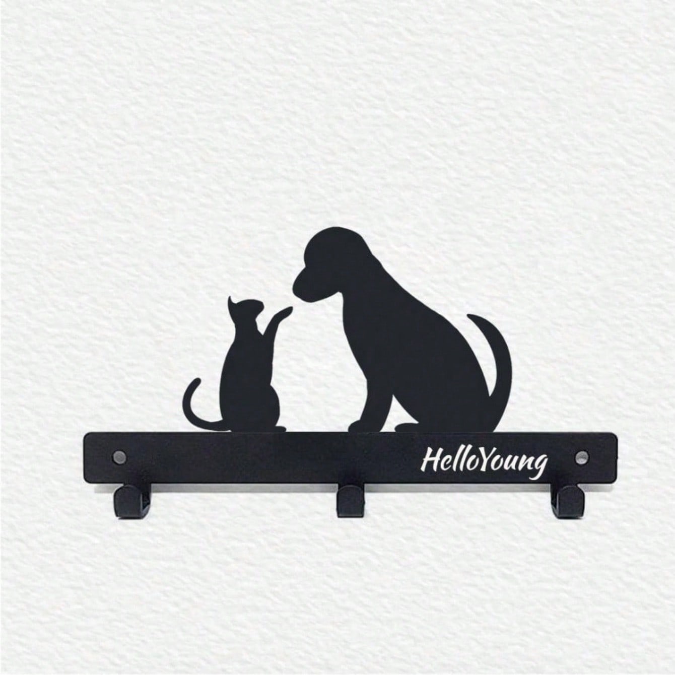 1pc Metal Wall Hook - Cat Claw Design, Versatile Hanging Storage Rack For Coat, Key, Belt, Towel, Bag - Pet Lover Home Decor Accent For Living Room, Bedroom, Entryway, Hallway And Mudroom - Mounted Organizer With Sleek Black Finish To Elevate Organization