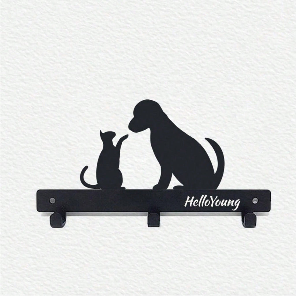1pc Metal Wall Hook - Cat Claw Design, Versatile Hanging Storage Rack For Coat, Key, Belt, Towel, Bag - Pet Lover Home Decor Accent For Living Room, Bedroom, Entryway, Hallway And Mudroom - Mounted Organizer With Sleek Black Finish To Elevate Organization