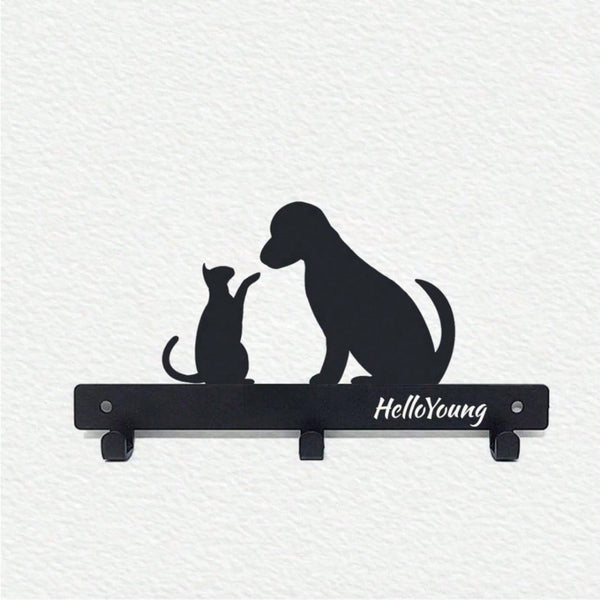 1pc Metal Wall Hook - Cat Claw Design, Versatile Hanging Storage Rack For Coat, Key, Belt, Towel, Bag - Pet Lover Home Decor Accent For Living Room, Bedroom, Entryway, Hallway And Mudroom - Mounted Organizer With Sleek Black Finish To Elevate Organization