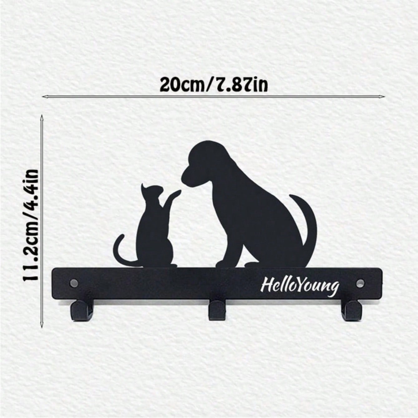 1pc Metal Wall Hook - Cat Claw Design, Versatile Hanging Storage Rack For Coat, Key, Belt, Towel, Bag - Pet Lover Home Decor Accent For Living Room, Bedroom, Entryway, Hallway And Mudroom - Mounted Organizer With Sleek Black Finish To Elevate Organization