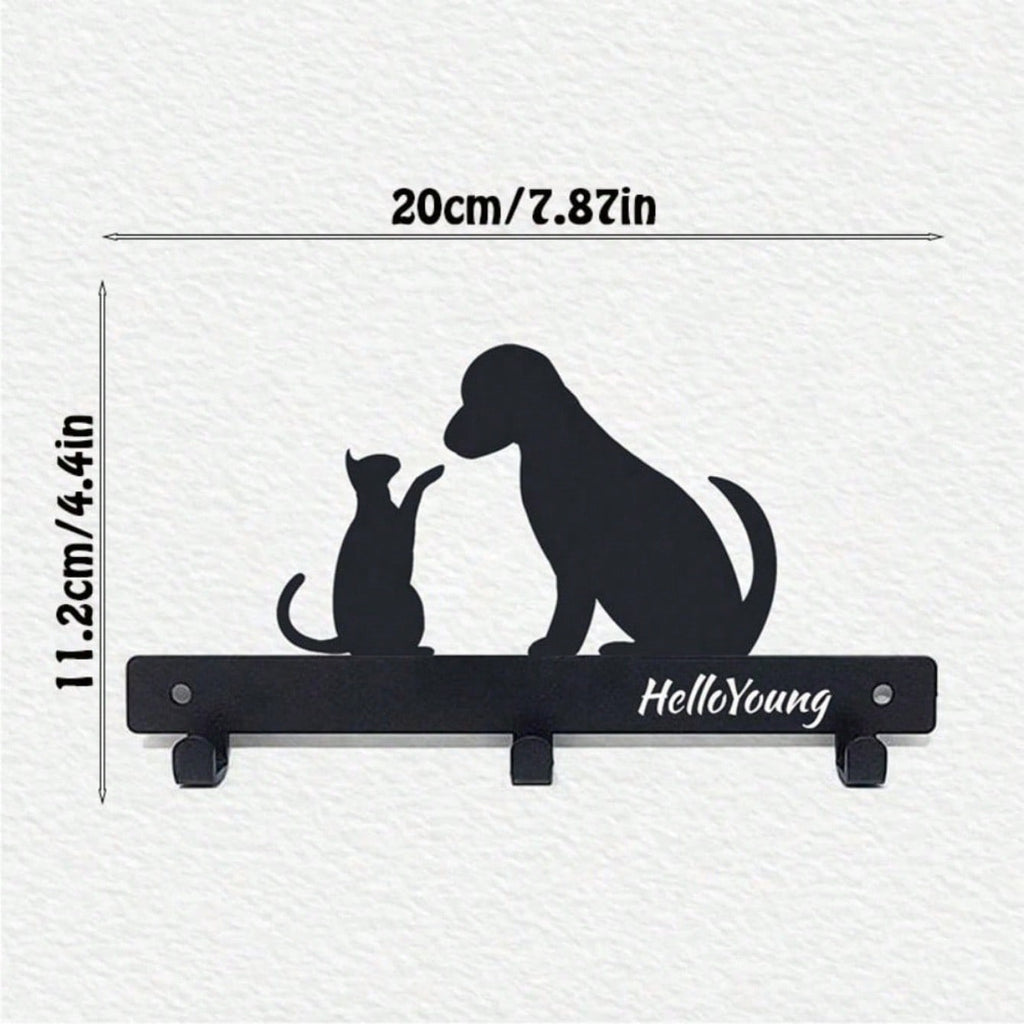 1pc Metal Wall Hook - Cat Claw Design, Versatile Hanging Storage Rack For Coat, Key, Belt, Towel, Bag - Pet Lover Home Decor Accent For Living Room, Bedroom, Entryway, Hallway And Mudroom - Mounted Organizer With Sleek Black Finish To Elevate Organization