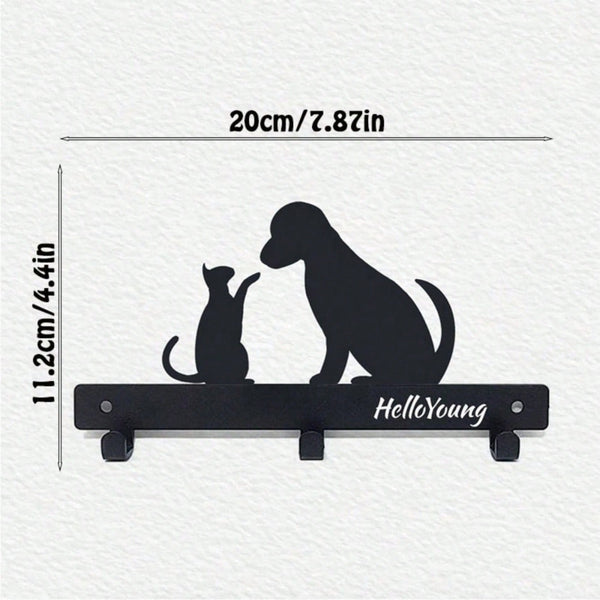 1pc Metal Wall Hook - Cat Claw Design, Versatile Hanging Storage Rack For Coat, Key, Belt, Towel, Bag - Pet Lover Home Decor Accent For Living Room, Bedroom, Entryway, Hallway And Mudroom - Mounted Organizer With Sleek Black Finish To Elevate Organization
