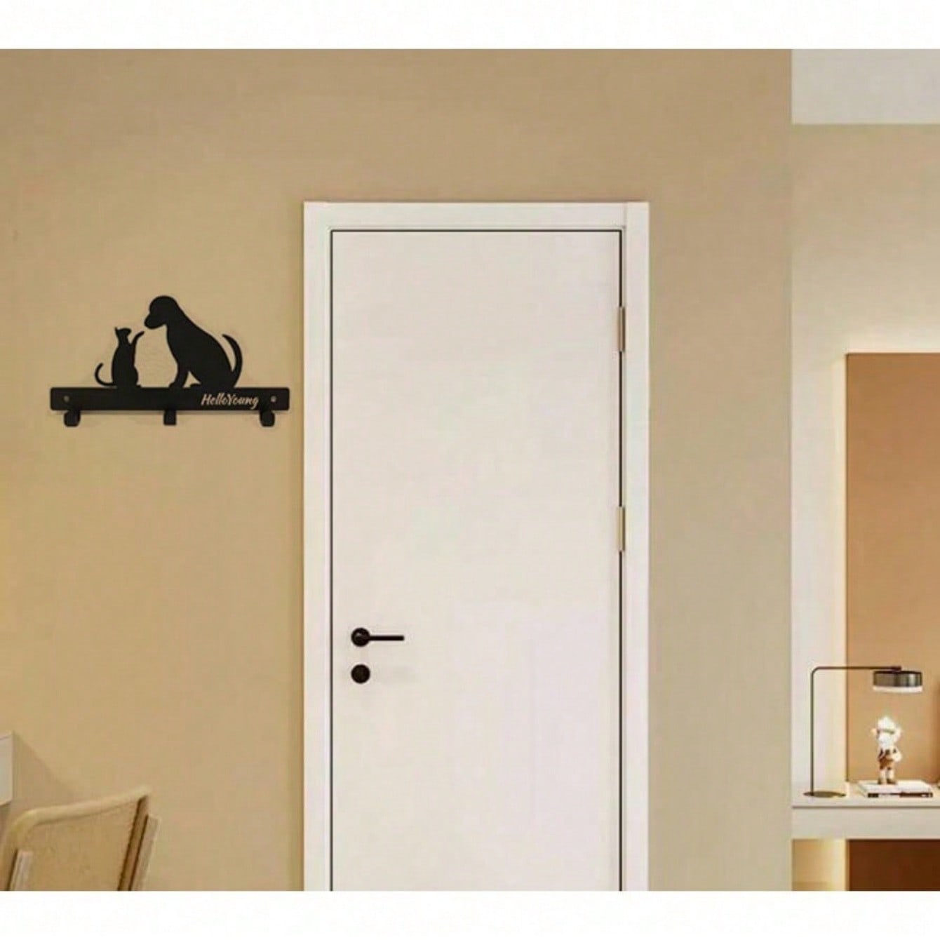 1pc Metal Wall Hook - Cat Claw Design, Versatile Hanging Storage Rack For Coat, Key, Belt, Towel, Bag - Pet Lover Home Decor Accent For Living Room, Bedroom, Entryway, Hallway And Mudroom - Mounted Organizer With Sleek Black Finish To Elevate Organization