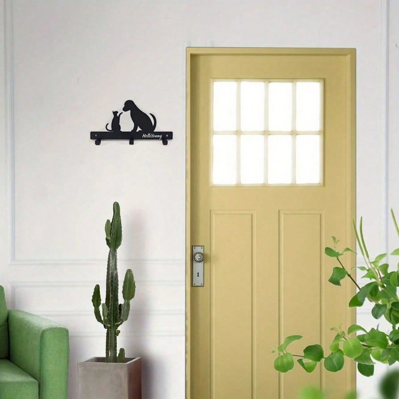 1pc Metal Wall Hook - Cat Claw Design, Versatile Hanging Storage Rack For Coat, Key, Belt, Towel, Bag - Pet Lover Home Decor Accent For Living Room, Bedroom, Entryway, Hallway And Mudroom - Mounted Organizer With Sleek Black Finish To Elevate Organization