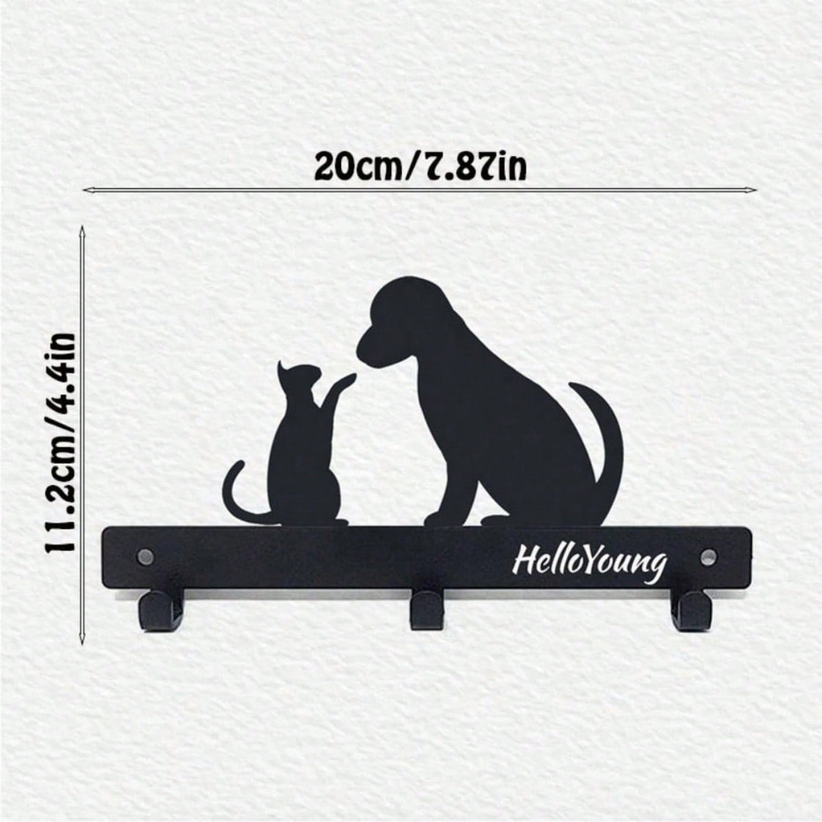 1pc Metal Wall Hook - Cat Claw Design, Versatile Hanging Storage Rack For Coat, Key, Belt, Towel, Bag - Pet Lover Home Decor Accent For Living Room, Bedroom, Entryway, Hallway And Mudroom - Mounted Organizer With Sleek Black Finish To Elevate Organization