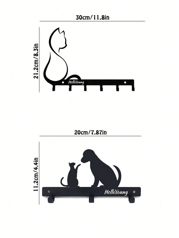 1pc Metal Wall Hook - Cat Claw Design, Versatile Hanging Storage Rack For Coat, Key, Belt, Towel, Bag - Pet Lover Home Decor Accent For Living Room, Bedroom, Entryway, Hallway And Mudroom - Mounted Organizer With Sleek Black Finish To Elevate Organization