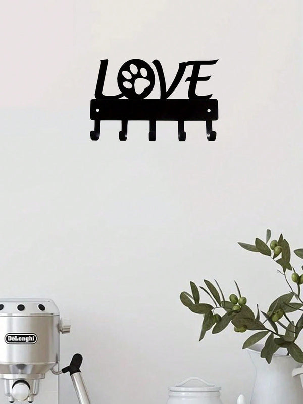 "1 Valentine's Heart Metal Key Holder - Romantic Wall Hook for Keys, Jewelry and Accessories - Lovely Home Storage for Bedrooms, Bathrooms, Entrance - Perfect Gift for Couple, Him, Her"