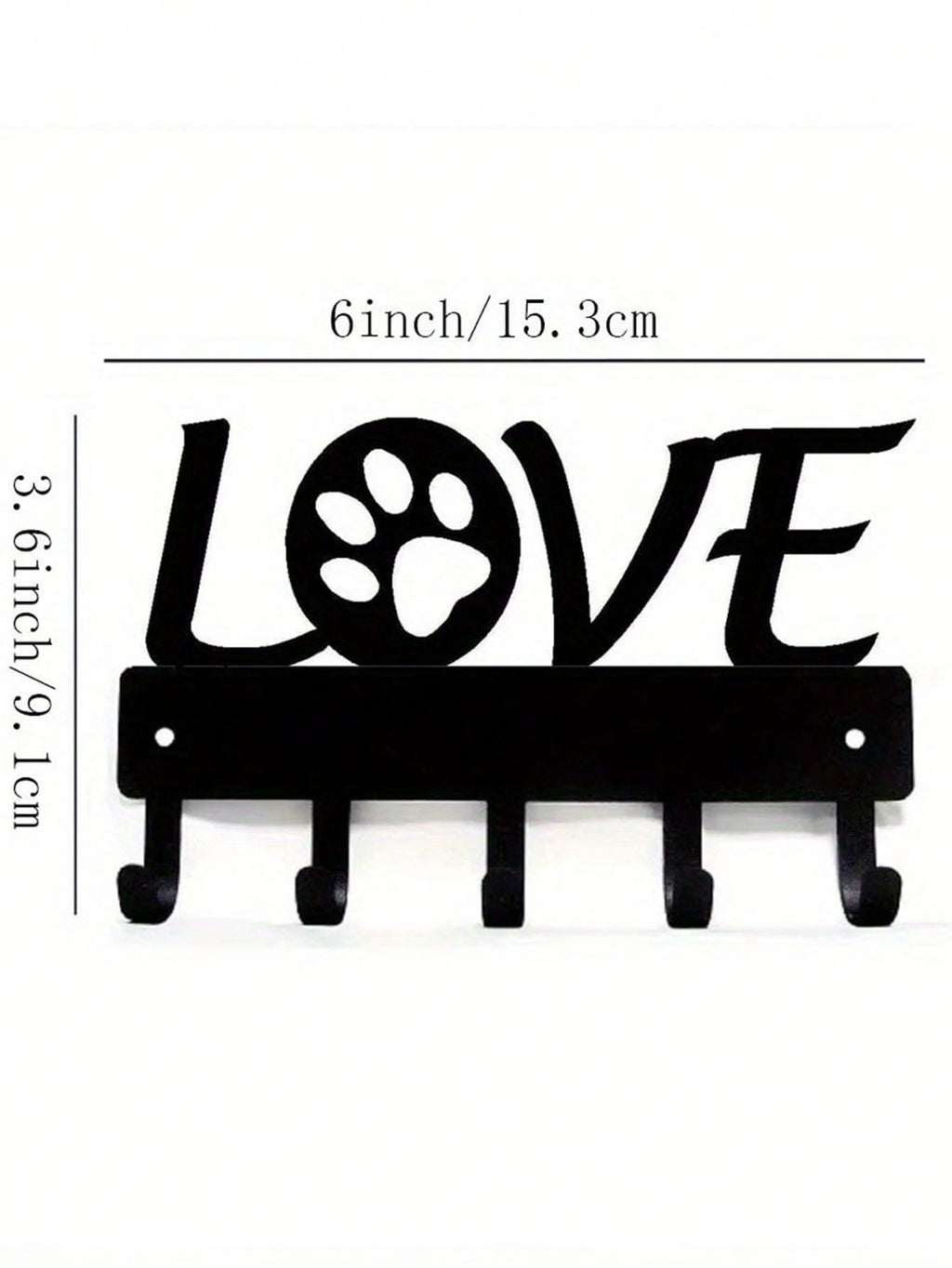 "1 Valentine's Heart Metal Key Holder - Romantic Wall Hook for Keys, Jewelry and Accessories - Lovely Home Storage for Bedrooms, Bathrooms, Entrance - Perfect Gift for Couple, Him, Her"