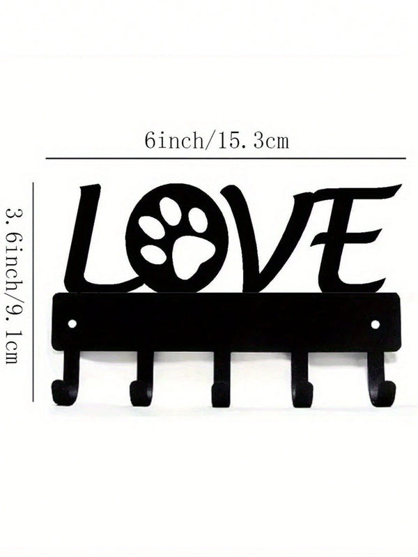"1 Valentine's Heart Metal Key Holder - Romantic Wall Hook for Keys, Jewelry and Accessories - Lovely Home Storage for Bedrooms, Bathrooms, Entrance - Perfect Gift for Couple, Him, Her"