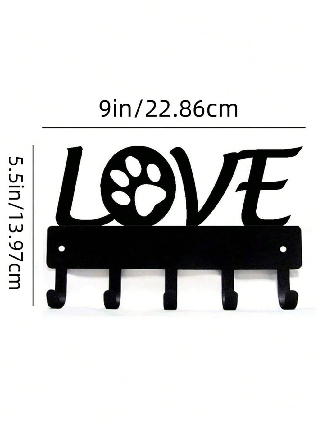 "1 Valentine's Heart Metal Key Holder - Romantic Wall Hook for Keys, Jewelry and Accessories - Lovely Home Storage for Bedrooms, Bathrooms, Entrance - Perfect Gift for Couple, Him, Her"