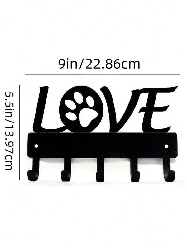 "1 Valentine's Heart Metal Key Holder - Romantic Wall Hook for Keys, Jewelry and Accessories - Lovely Home Storage for Bedrooms, Bathrooms, Entrance - Perfect Gift for Couple, Him, Her"