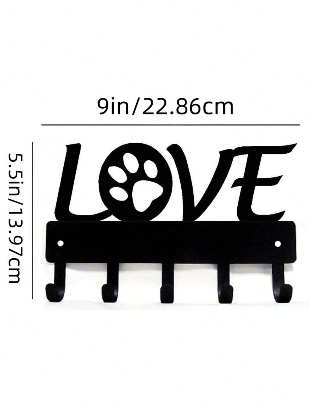 "1 Valentine's Heart Metal Key Holder - Romantic Wall Hook for Keys, Jewelry and Accessories - Lovely Home Storage for Bedrooms, Bathrooms, Entrance - Perfect Gift for Couple, Him, Her"