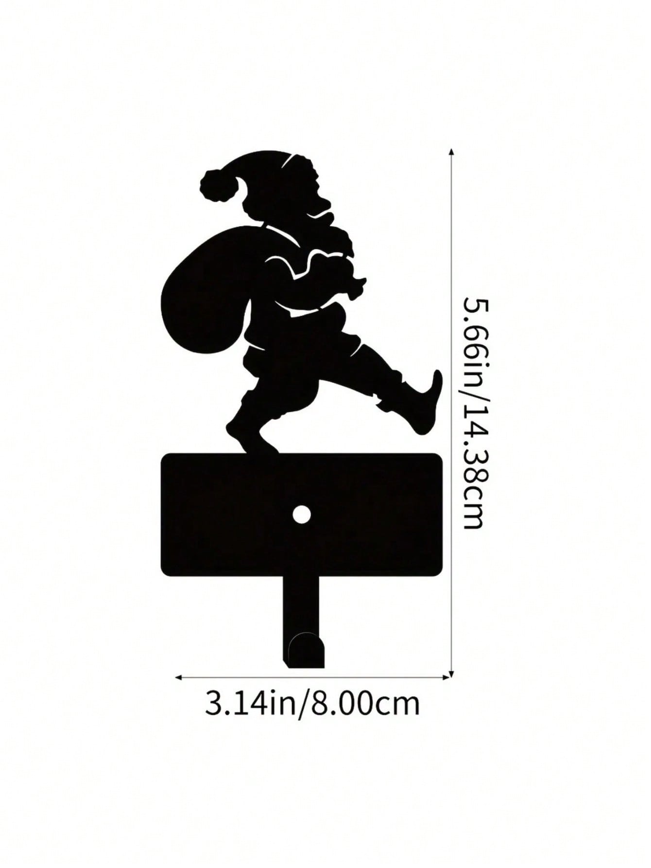 1PC Christmas Metal Creative Christmas Silhouette Key Holder - Household Multi-Purpose Clothes Bag Key Hooks - Gorgeous Christmas Decorative Hooks