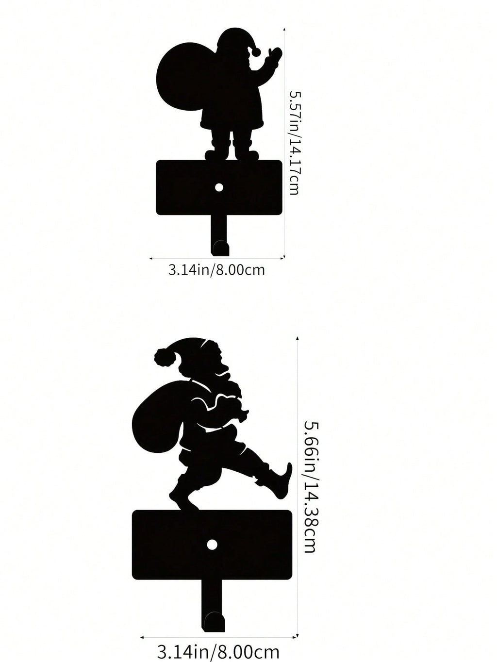 1PC Christmas Metal Creative Christmas Silhouette Key Holder - Household Multi-Purpose Clothes Bag Key Hooks - Gorgeous Christmas Decorative Hooks