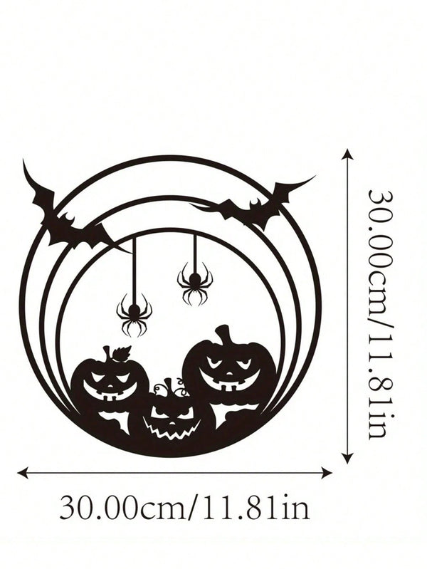 1 piece Halloween pumpkin metal wall decoration, spider web bat house number wall decoration, Halloween Day of the Dead home party decoration, home decoration, Halloween decoration, room decoration