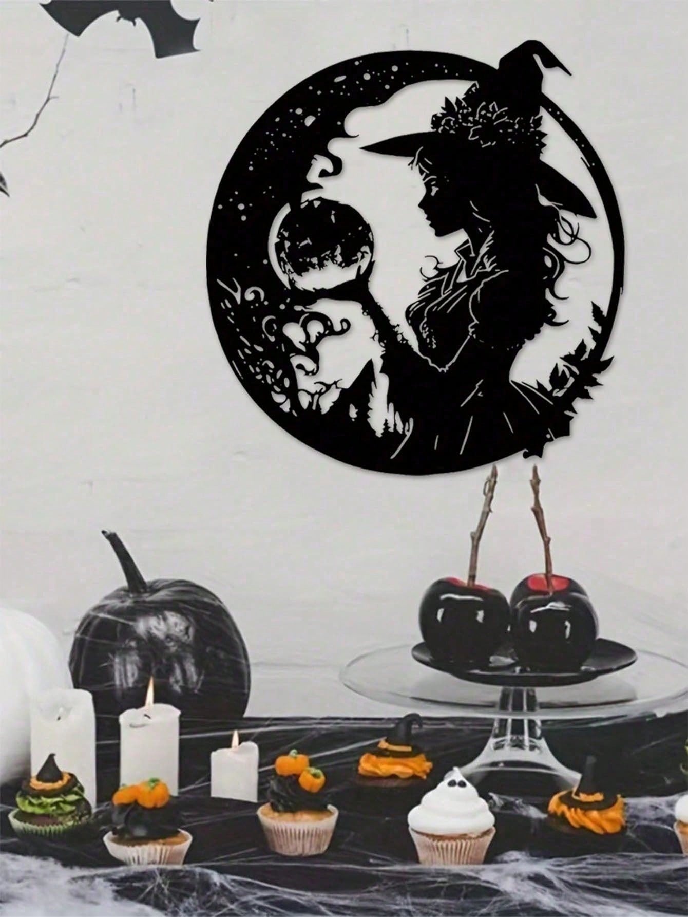 1 piece of exquisite metal witch wall decoration, boys and girls room, kindergarten, living room, baby room, bedroom decoration sticker mural