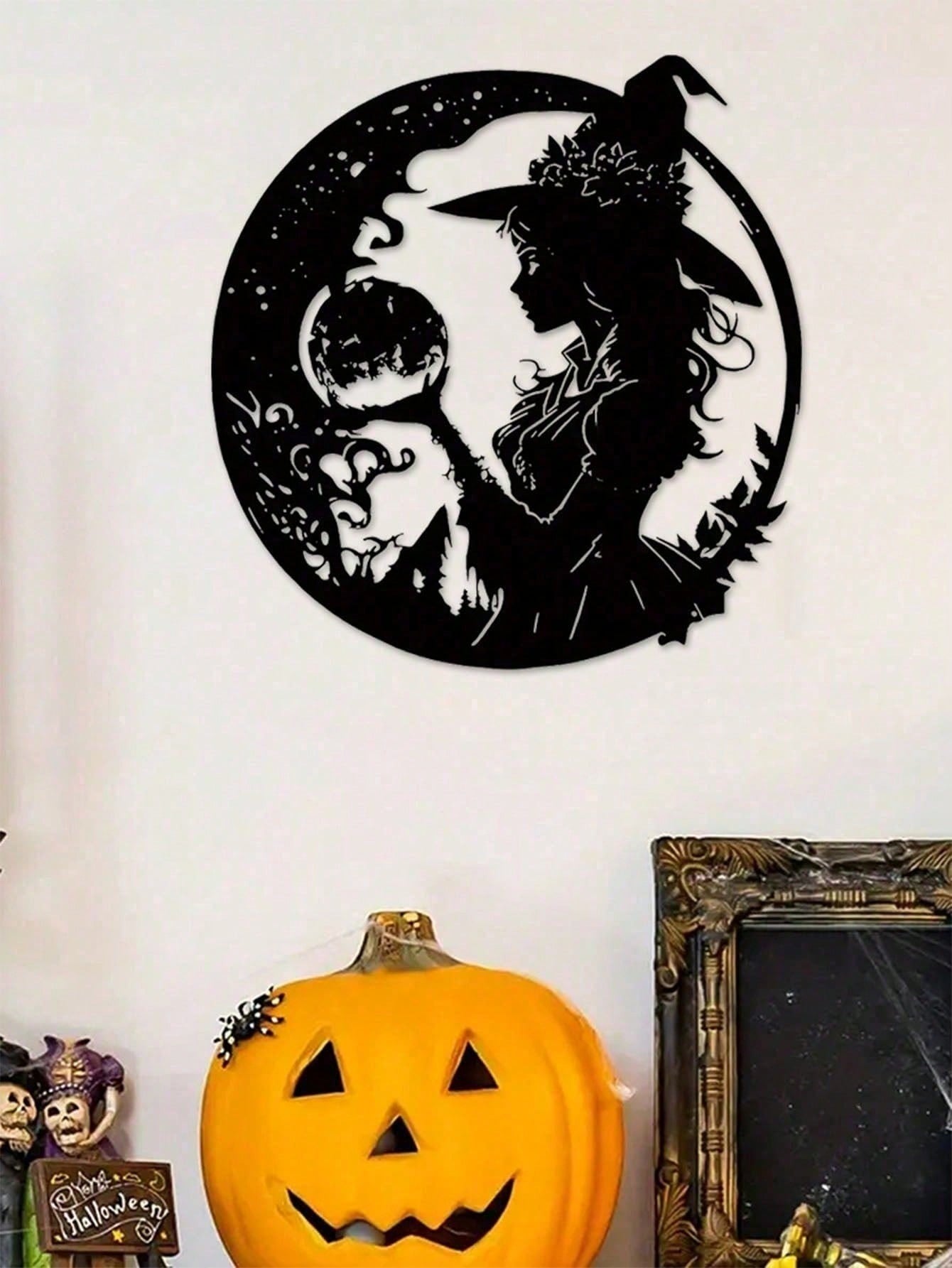 1 piece of exquisite metal witch wall decoration, boys and girls room, kindergarten, living room, baby room, bedroom decoration sticker mural
