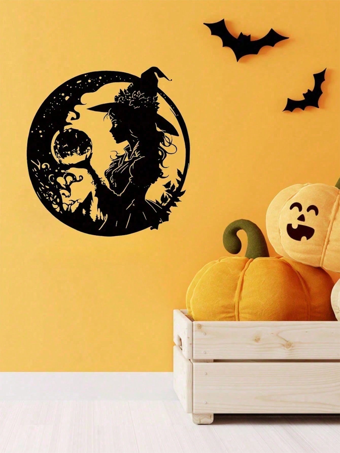 1 piece of exquisite metal witch wall decoration, boys and girls room, kindergarten, living room, baby room, bedroom decoration sticker mural