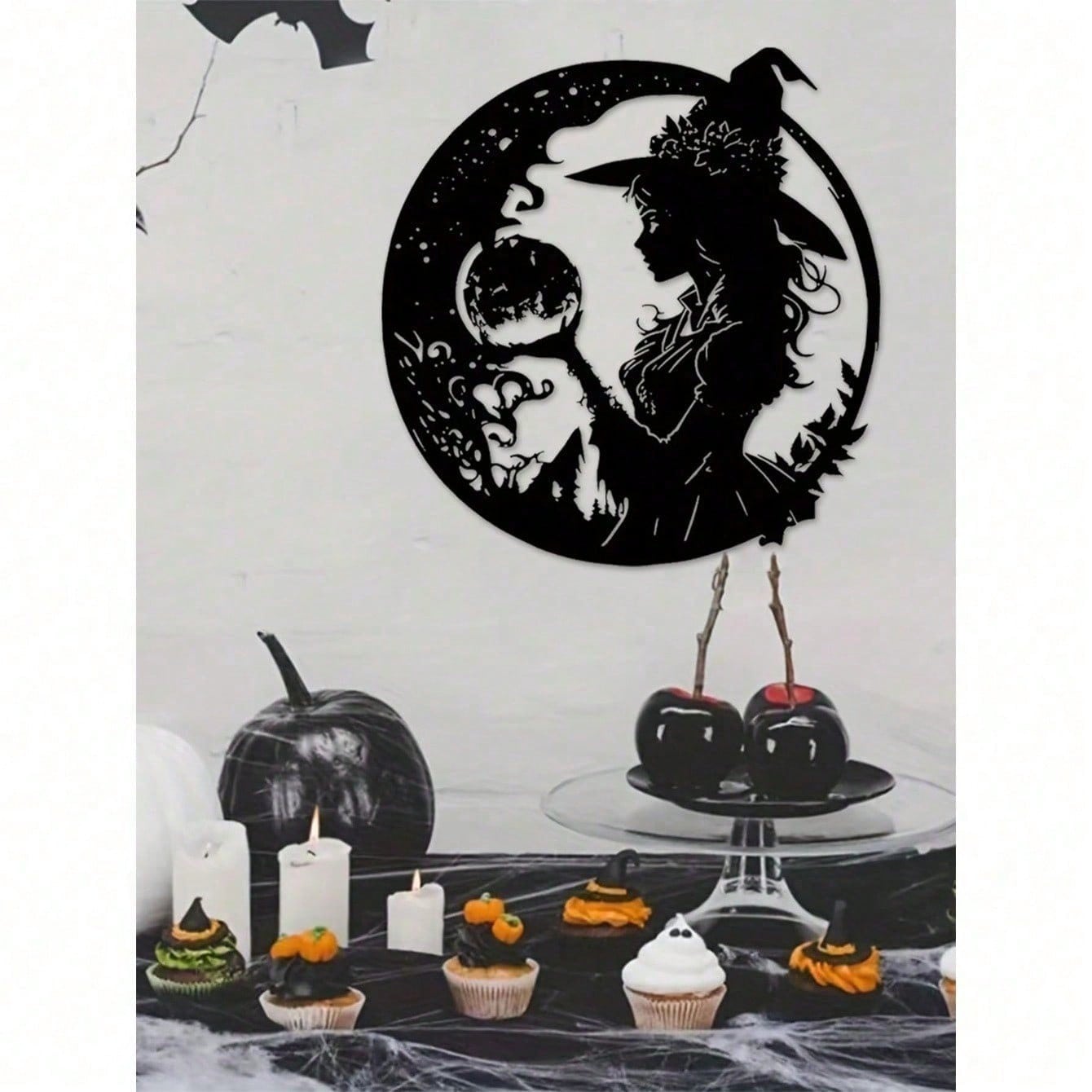 1 piece of exquisite metal witch wall decoration, boys and girls room, kindergarten, living room, baby room, bedroom decoration sticker mural