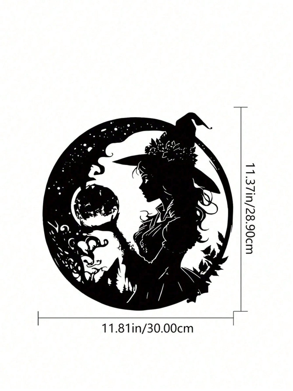 1 piece of exquisite metal witch wall decoration, boys and girls room, kindergarten, living room, baby room, bedroom decoration sticker mural