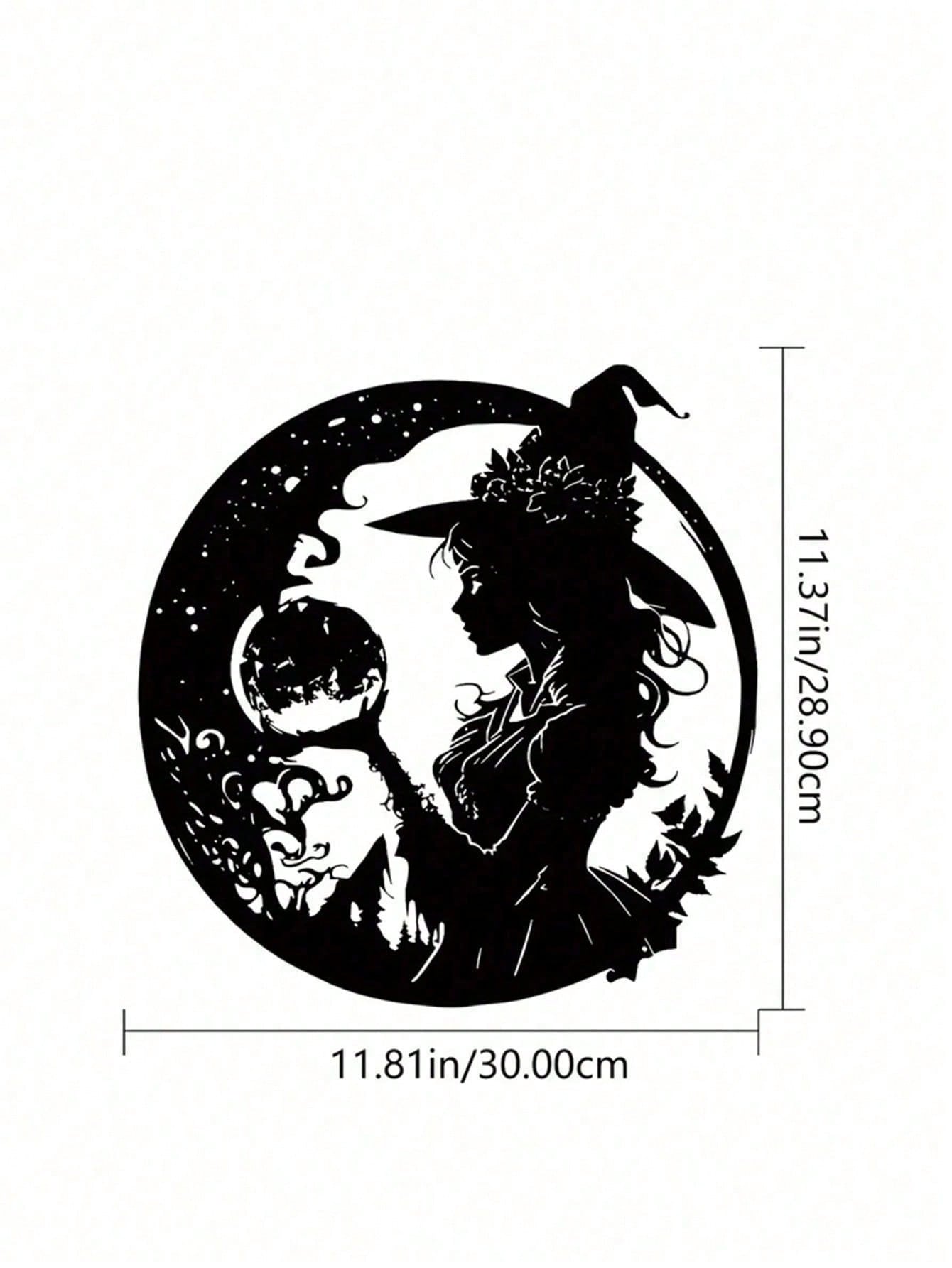 1 piece of exquisite metal witch wall decoration, boys and girls room, kindergarten, living room, baby room, bedroom decoration sticker mural