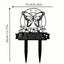 1pc Metal plaque commemorating the Day of the Dead - handmade burial decoration insert for outdoor gardens or courtyards, featuring designs of sympathetic birds and butterflies