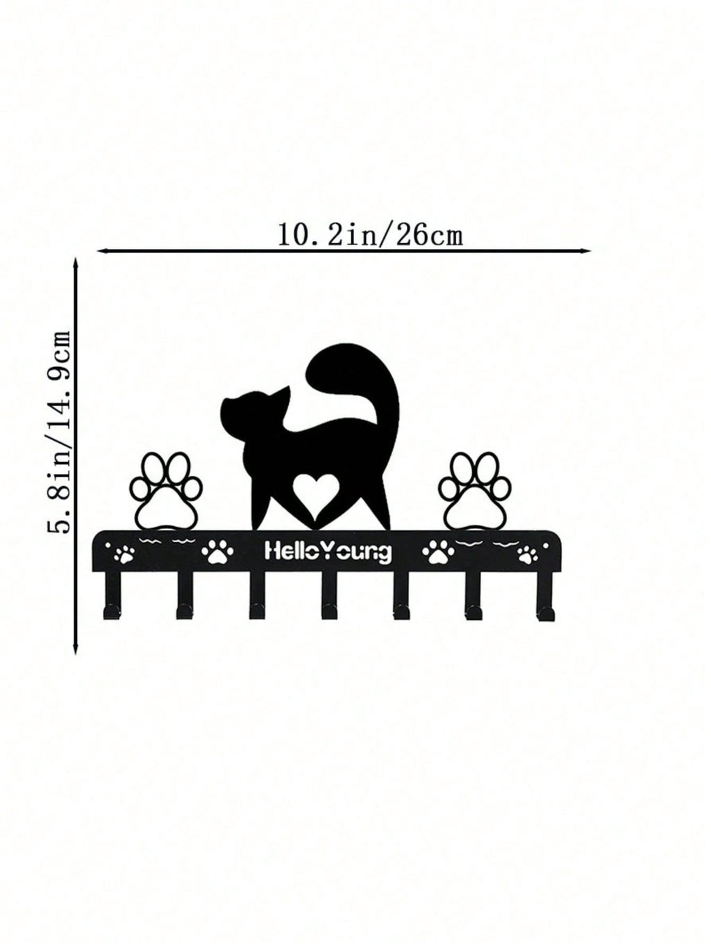"1/2 Black Metal Dog Paw Towel Hook - Cute Dog Themed Hook for Dog Lovers | Pet Themed Home Decor, Kitchen and Bathroom Storage | Durable and Stylish, Gift for Dog Owners"