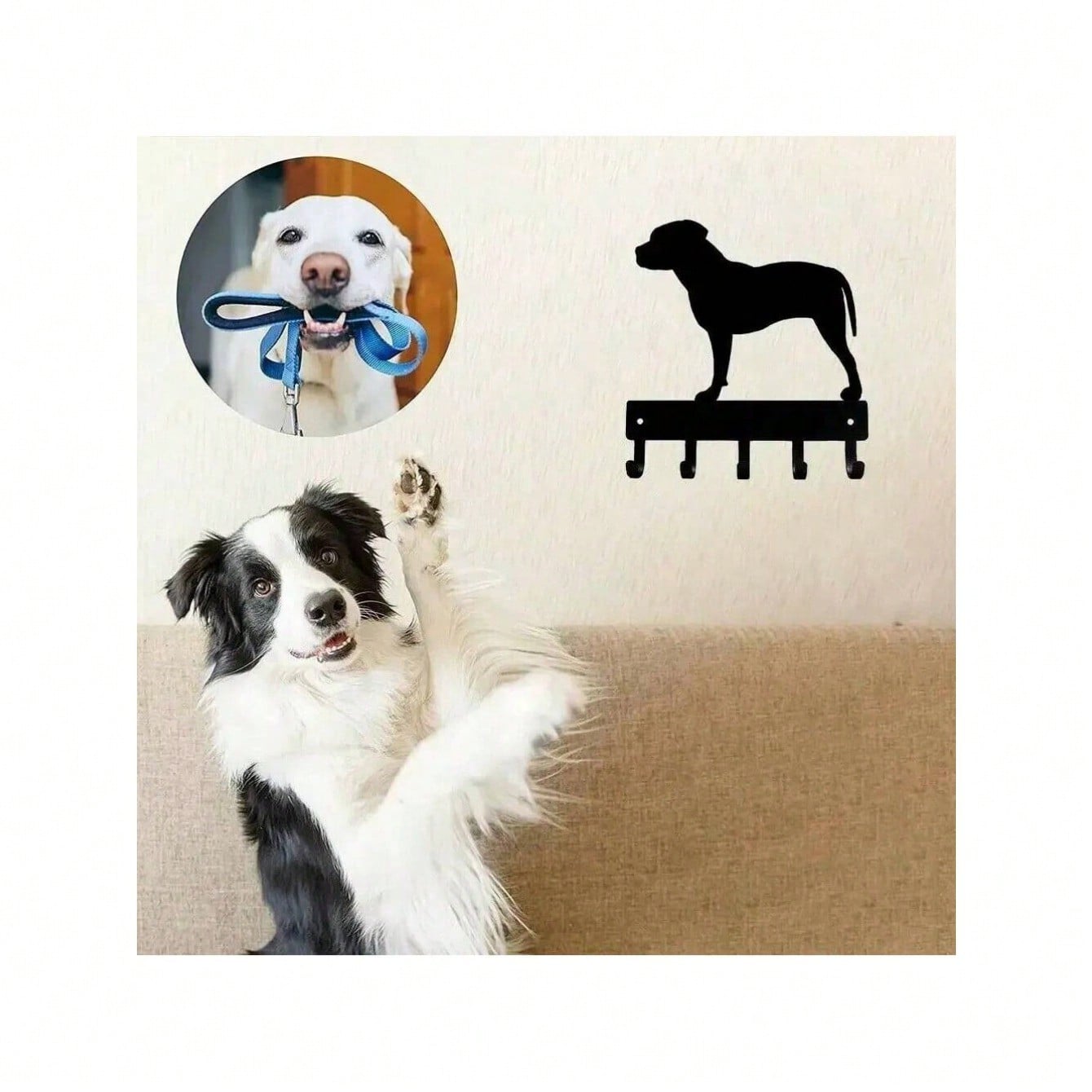 “1件套个性化狗爪墙钩 - 送给幼犬主人的精美家居收纳礼物”