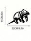 1 PC Home Decor Iron Black Metal Panda Gardening Decoration, Outdoor Personalized Gift Garden Yard Woods Use Best