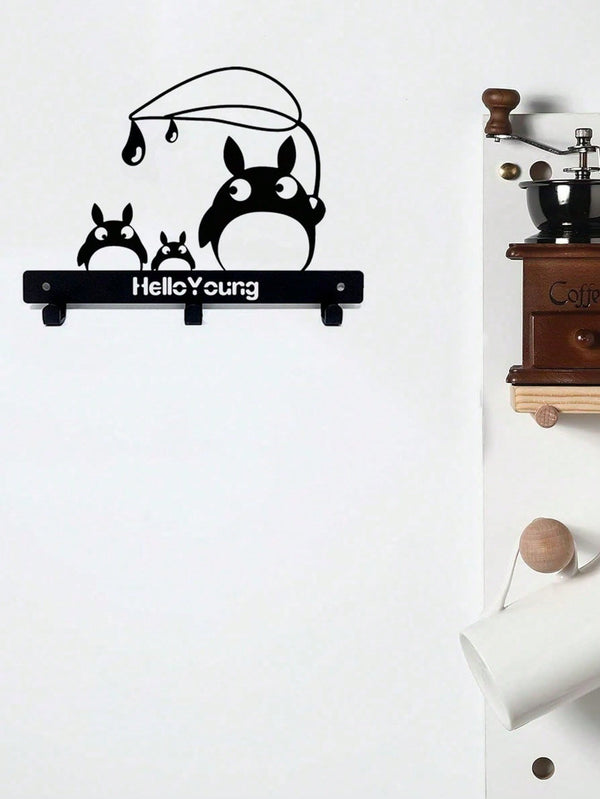 1 Squirrel/Cat Metal Key Holder Wall Hook Art Decorative Accessories Wall Hook Keychain