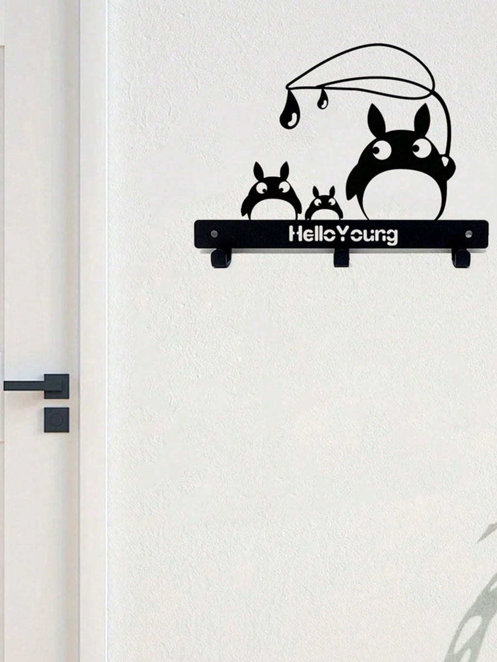 1 Squirrel/Cat Metal Key Holder Wall Hook Art Decorative Accessories Wall Hook Keychain