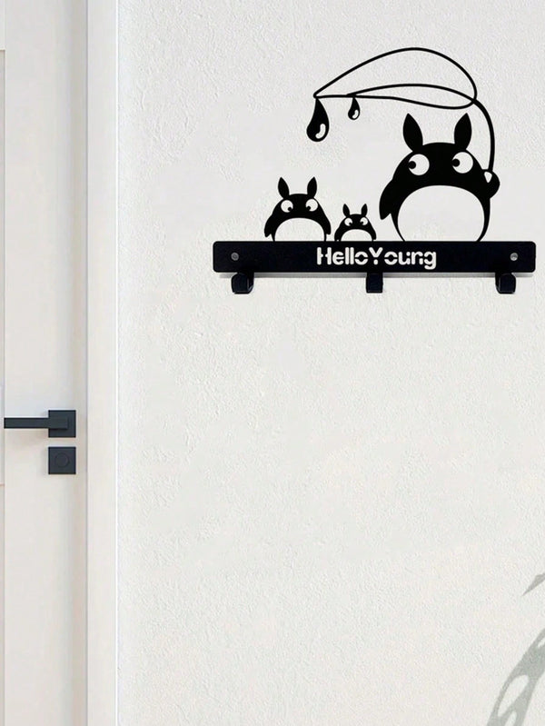 1 Squirrel/Cat Metal Key Holder Wall Hook Art Decorative Accessories Wall Hook Keychain