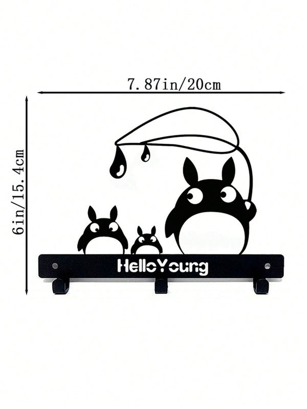 1 Squirrel/Cat Metal Key Holder Wall Hook Art Decorative Accessories Wall Hook Keychain